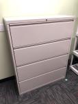 4-drawer lateral file cabinet with light grey finish - ITEM #:255120 - Img 2 of 4