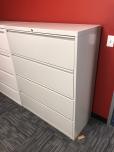 4-drawer lateral file cabinet with light grey finish - ITEM #:255120 - Thumbnail image 3 of 4