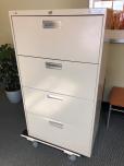 Used 4-drawer lateral file cabinet with putty finish 