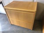 Used 2-drawer lateral file cabinet - oak 