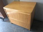 Used 2-drawer lateral file cabinet - oak finish 