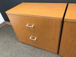Lateral file with medium tone laminate finish silver handles - ITEM #:255145 - Img 2 of 3