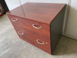 2-drawer lateral file cabinet with cherry laminate grey frame - ITEM #:255151 - Thumbnail image 2 of 3