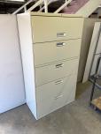 Used Hon 5-drawer Lateral File Cabinet - Putty Finish - ITEM #:255153 - Img 1 of 2