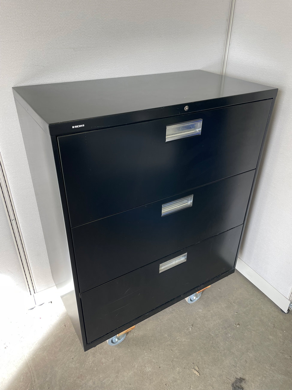 Used 3drawer Hon Lateral File with Black Finish 255157