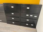 Used Hon 4-drawer Lateral File Cabinet With Black Finish - ITEM #:255158 - Thumbnail image 1 of 2
