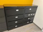 Used Hon 4-drawer Lateral File Cabinets With Black Finish - ITEM #:255158 - Thumbnail image 2 of 2