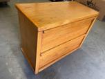 Used 2-Drawer Lateral File Cabinet with Oak Veneer Finish - ITEM #:255166 - Thumbnail image 1 of 5