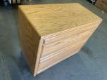 Used 2-Drawer Lateral File Cabinet With Oak Veneer Finish - ITEM #:255167 - Thumbnail image 1 of 4