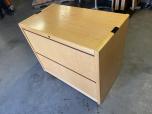Used 2-Drawer Lateral File Cabinet - Light Oak - ITEM #:255168 - Img 1 of 4