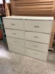 Used Hon 4-Drawer Lateral File Cabinet With Putty Finish - ITEM #:255169 - Thumbnail image 1 of 7