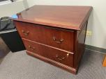 Used Used 2-Drawer Lateral File Cabinet - Mahogany Veneer Finish 