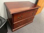 Used 2-Drawer Lateral File Cabinet - Mahogany Veneer Finish - ITEM #:255174 - Img 2 of 2