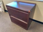 Used Used 2-Drawer Lateral File With Mahogany Veneer Finish 