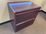 Used 2-Drawer Lateral File With Mahogany Veneer Finish - ITEM #:255175 - Thumbnail image 2 of 2
