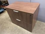 Used 2-Drawer Lateral File Cabinet - Walnut Laminate - ITEM #:255180 - Img 2 of 4