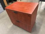 Used 2-Drawer Lateral File Cabinet - Cherry Finish - ITEM #:255182 - Img 1 of 2