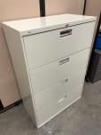 Used Hon 4-Drawer Lateral File Cabinet - Putty - ITEM #:255189 - Img 1 of 3