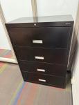Used 4-Drawer Lateral File Cabinet - Black - ITEM #:255191 - Img 1 of 3