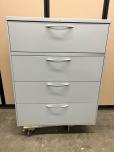 Used Allsteel 4-Drawer Lateral File Cabinet, Light Grey, Lockable with Keys - ITEM #:255193 - Img 1 of 4