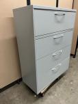Used Allsteel 4-Drawer Lateral File Cabinet, Light Grey, Lockable with Keys - ITEM #:255193 - Img 3 of 4