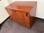 2-Drawer Lateral File Cabinet, Cherry Laminate, 36"W - ITEM #:255195 - Img 8 of 11