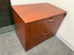 2-Drawer Lateral File Cabinet with Cherry Laminate Finish - ITEM #:255197 - Img 1 of 4