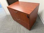2-Drawer Lateral File Cabinet with Cherry Laminate Finish - ITEM #:255197 - Img 2 of 4