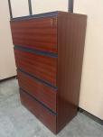 4-Drawer Lateral File Cabinet, Mahogany Laminate - ITEM #:255198 - Img 2 of 4