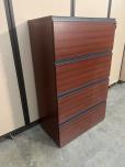 4-Drawer Lateral File Cabinet, Mahogany Laminate - ITEM #:255198 - Img 3 of 4