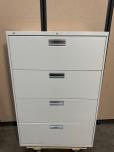 Hon 4-Drawer Lateral File Cabinet, Light Gray - ITEM #:255199 - Img 1 of 3