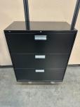 Hon 3-Drawer Lateral File Cabinet, Black - ITEM #:255200 - Img 1 of 3