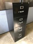 Used 4-drawer vertical file cabinet with black finish - legal size 