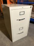 Hon 2-drawer vertical file cabinet - putty finish - lockable - ITEM #:260036 - Img 1 of 2