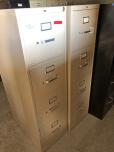 Used Hon 4-drawer file cabinet - tan finish - vertical file 