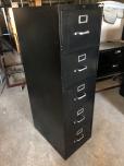 Used 5-drawer vertical file cabinet with black finish - legal 