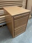 Used Used 2-Drawer Oak File Cabinet With Metal Handles 