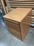 Used 2-Drawer Oak File Cabinet With Metal Handles - ITEM #:260070 - Thumbnail image 2 of 3
