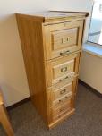 Oak Finish 4-Drawer Vertical File Cabinet - ITEM #:260085 - Img 1 of 5