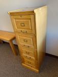 Oak Finish 4-Drawer Vertical File Cabinet - ITEM #:260085 - Img 2 of 5