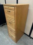Oak Finish 4-Drawer Vertical File Cabinet - ITEM #:260086 - Img 1 of 5