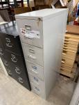 Used 5-Drawer Vertical File Cabinet - Light Grey - ITEM #:260088 - Img 4 of 7