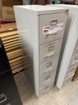 Used 5-Drawer Vertical File Cabinet - Light Grey - ITEM #:260088 - Img 5 of 7