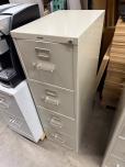 Used Hon 4-Drawer Vertical File Cabinet - Putty - ITEM #:260092 - Img 1 of 3