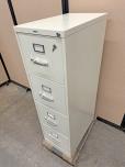 Used Hon 4-Drawer Vertical File Cabinet - Putty - ITEM #:260093 - Img 1 of 4