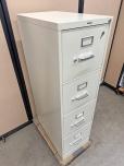 Used Hon 4-Drawer Vertical File Cabinet - Putty - ITEM #:260093 - Img 2 of 4