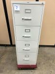 Used Lorell 4-Drawer File Cabinet - Light Grey - Legal - ITEM #:260096 - Img 1 of 3