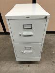 Used Hon 2-Drawer File Cabinet - Light Grey - Letter - ITEM #:260098 - Img 1 of 4