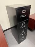 HON 4-Drawer Vertical File Cabinet, Black, Locking - ITEM #:260099 - Img 1 of 3
