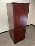 Used wardrobe cabinet with file drawers and storage -mahogany - ITEM #:315015 - Thumbnail image 1 of 3